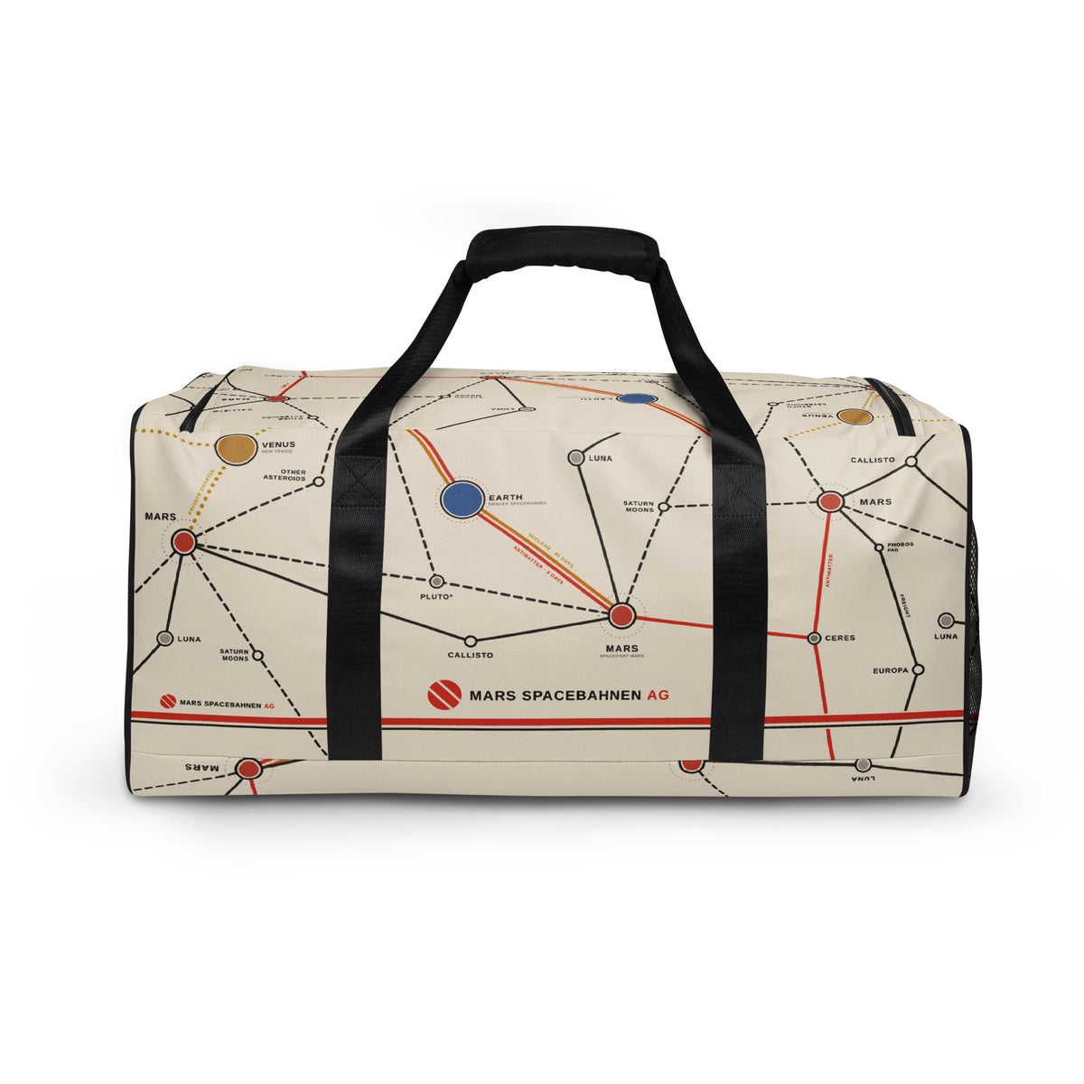 Mars Spacebahnen AG Route Map Duffle, Cream, back view