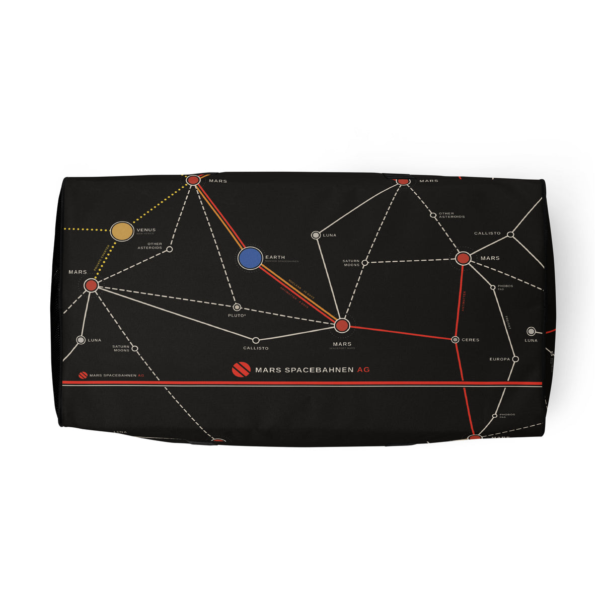 Mars Spacebahnen AG Route Map Duffle, Night, bottom view