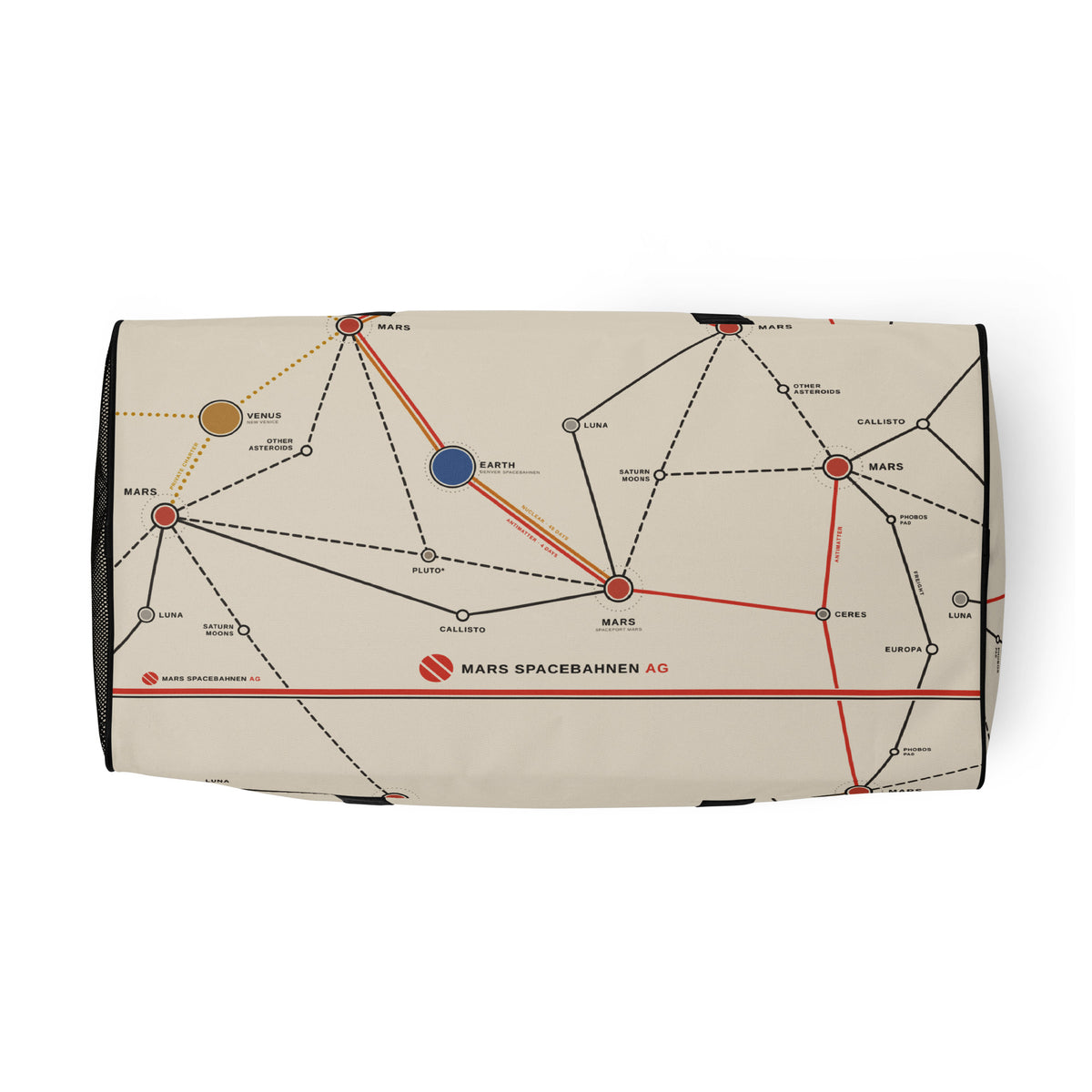 Mars Spacebahnen AG Route Map Duffle, Cream, bottom view