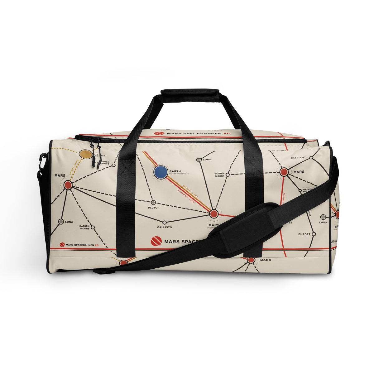 Mars Spacebahnen AG Route Map Duffle, Cream, front view
