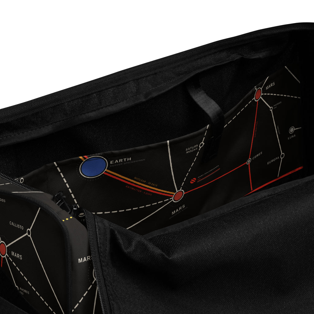Mars Spacebahnen AG Route Map Duffle, Night, inside pocket view