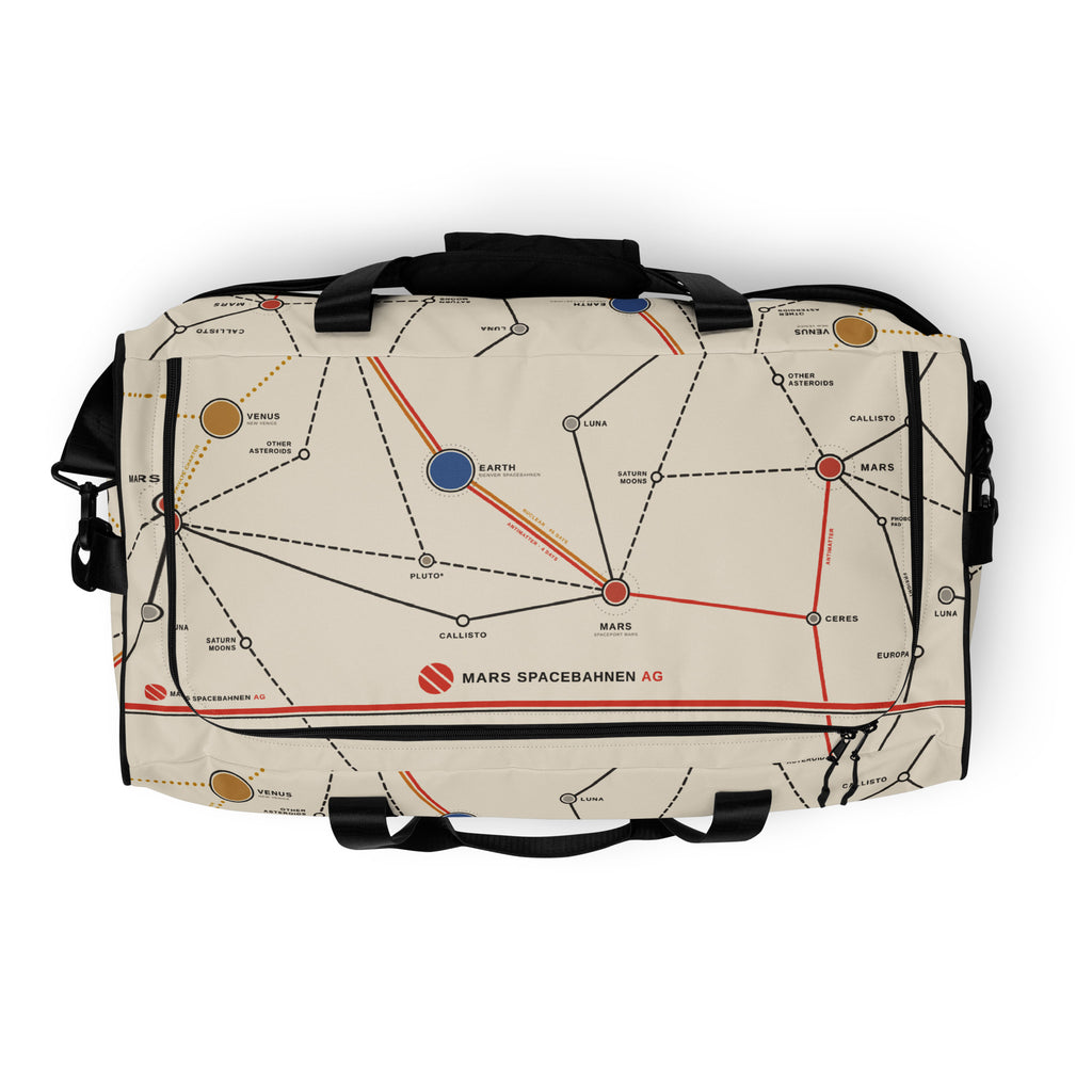 Mars Spacebahnen AG Route Map Duffle, Cream, top view