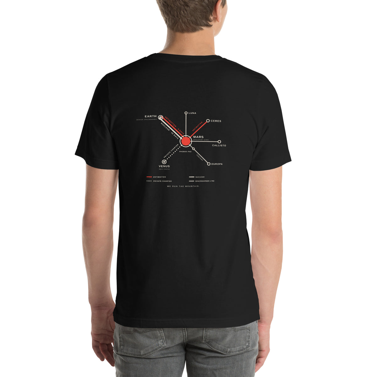Mars Spacebahnen AG Livery Tee, black, back view