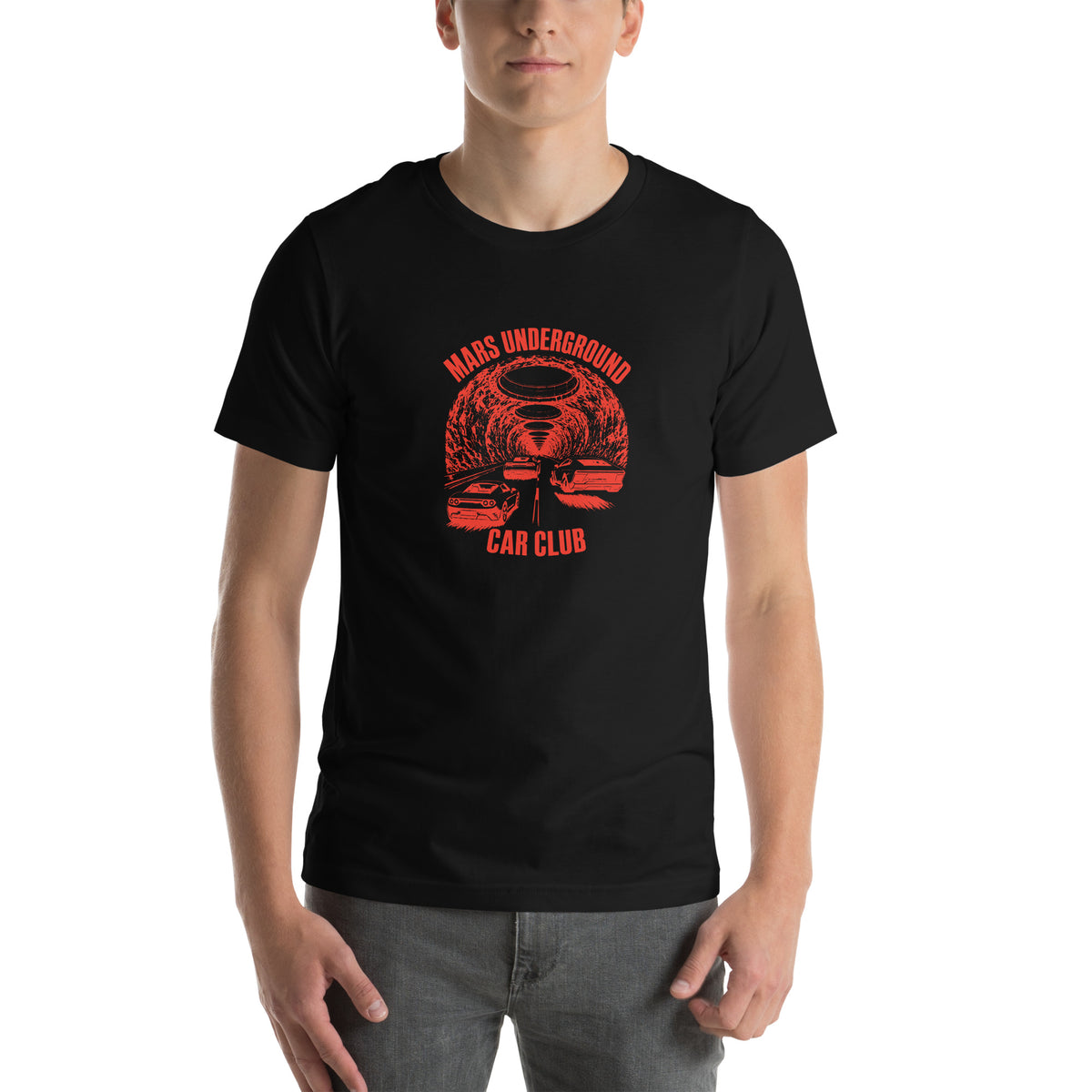 Mars Underground Car Club Tee, black, front view
