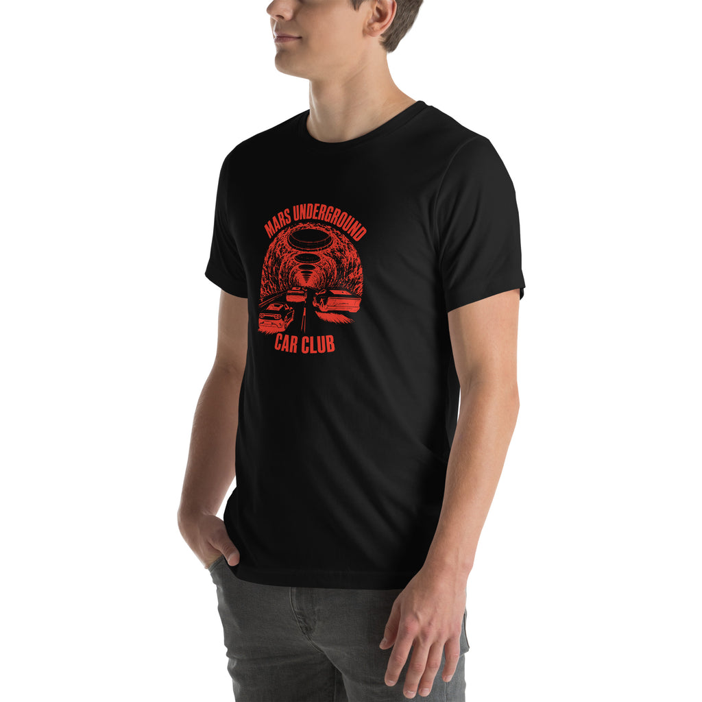 Mars Underground Car Club Tee, black, left front view