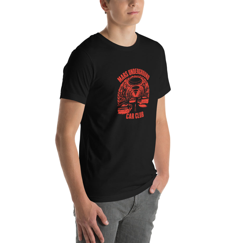 Mars Underground Car Club Tee, black, right front view