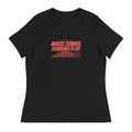 Mars Tunnel Running Club Tee, Women's Relaxed Fit, black, front view